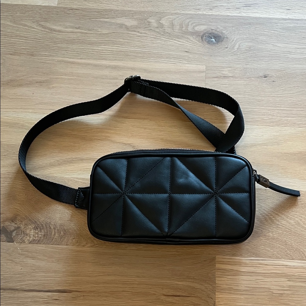 Black Quilted Crossbody